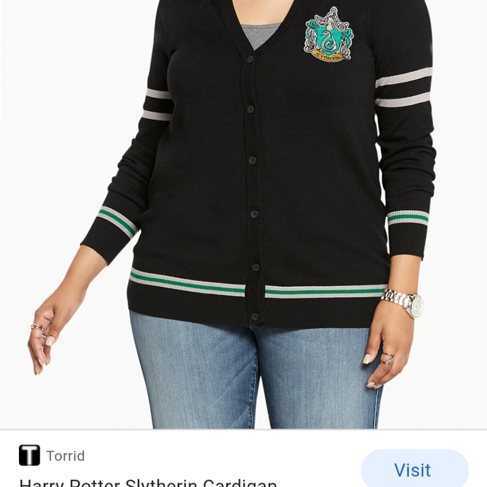 Torrid harry potter slytherin cardigan